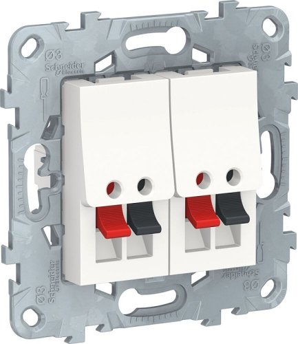 Розетка аудио без рамки Schneider Electric Unica New 2-м. белый картинка